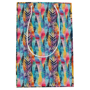 Fusion Harmonie: Farbenfrohe Wasserfarbe Batik Shi Mittlere Geschenktüte