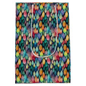 Fusion Harmonie: Farbenfrohe Wasserfarbe Batik Shi Mittlere Geschenktüte (Rückseite)