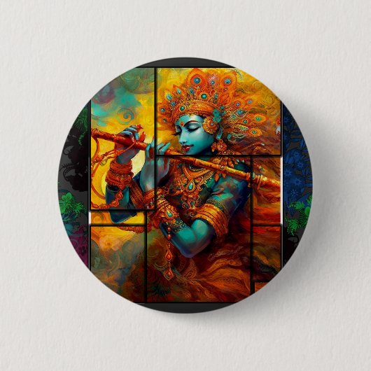 FUSION-LORD KRISHNA Chennai Button (Vorderseite)
