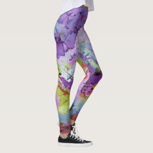 "Fusion von Hues" Zeitgenössische Abstrakte Kunst Leggings