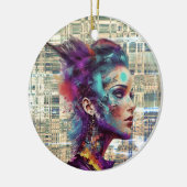 Fusion von Kunst und Technologie: Digitale Träume Keramik Ornament (Links)