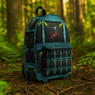 Fusion von Präzision, Kraft und Stil, blitzschnell Bedruckter Rucksack