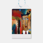 fusionierte abstrakte Kunst Geschenkanhänger (Vorderseite)