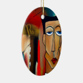 fusionierte abstrakte Kunst Keramikornament (Rechts)