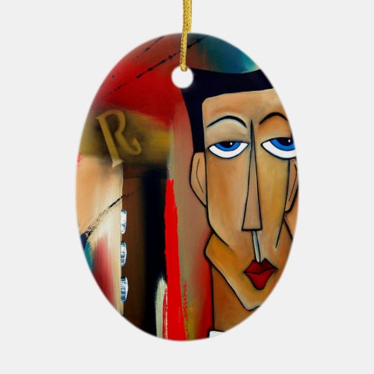 fusionierte abstrakte Kunst Keramikornament (Vorne)