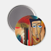 fusionierte abstrakte Kunst Magnet (Vorderseite/Rückseite)