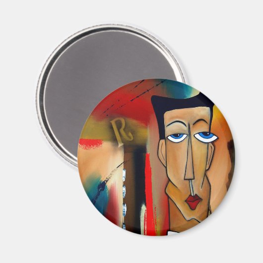 fusionierte abstrakte Kunst Magnet (Vorderseite/Rückseite)