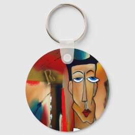 fusionierte abstrakte Kunst Schlüsselanhänger