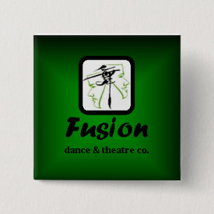 Fusions-grünes Quadrat Button