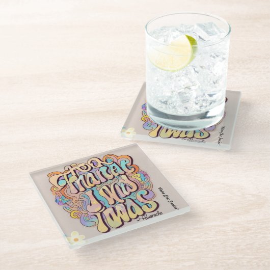 "Fusionsarm" Glasuntersetzer (Schrägansicht)