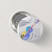 Fusionsgekritzel von Farben und Schwarzweiss Button (Vorne & Hinten)