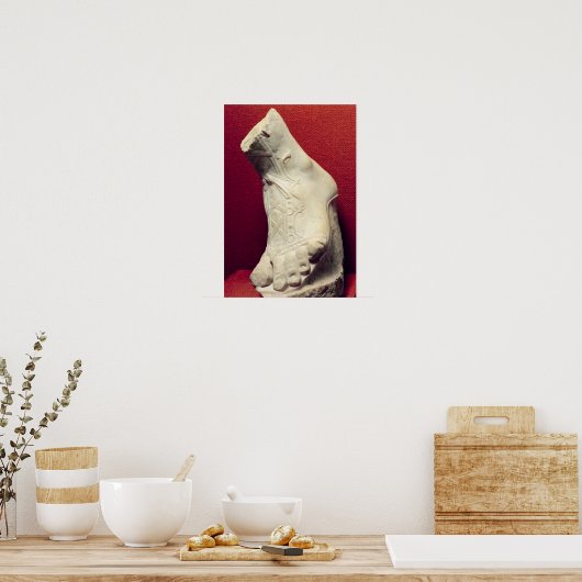 Fuß aus einer Statue Poster (Küche)