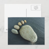 Fuss aus Stein Postkarte (Vorne/Hinten)