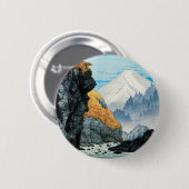 Fuß des Mount Ashitaka (1932) von Hiroaki Takahash Button (Vorne & Hinten)