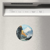 Fuß des Mount Ashitaka (1932) von Hiroaki Takahash Magnet (In Situ (Geschirrspüler))