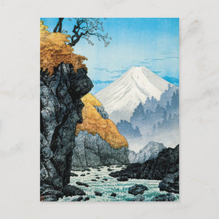 Fuß des Mount Ashitaka (1932) von Hiroaki Takahash Postkarte