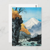 Fuß des Mount Ashitaka (1932) von Hiroaki Takahash Postkarte (Vorne/Hinten)