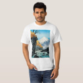 Fuß des Mount Ashitaka (1932) von Hiroaki Takahash T-Shirt (Vorne ganz)