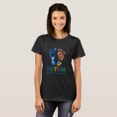 Fuß für Autismus-Bewusstsein T-Shirt (Vorne ganz)