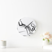 Fuß-Massage-Strichmännchen Runde Wanduhr (Zuhause)