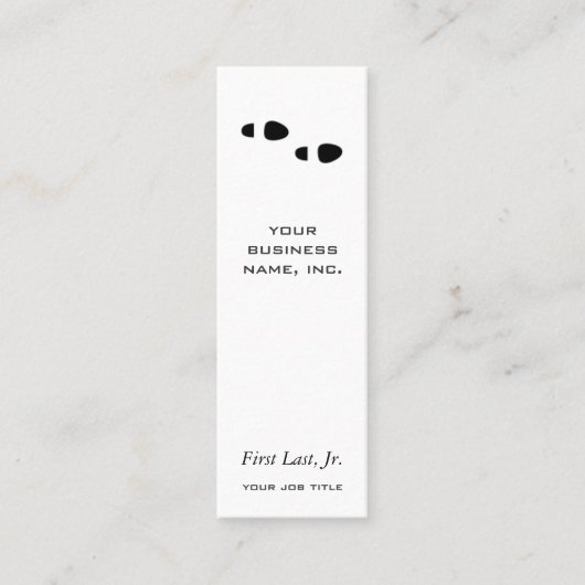 Fuß-Schritte Mini Visitenkarte (Vorderseite)