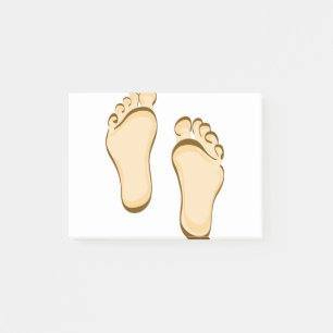 Fuß-Schritte Post-it Klebezettel