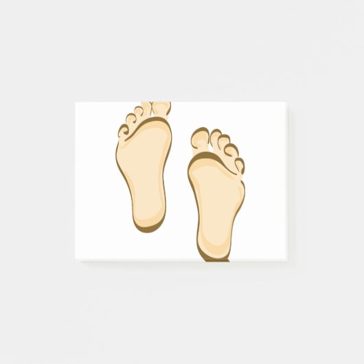 Fuß-Schritte Post-it Klebezettel (Vorderseite)