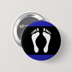 Fuß-Stolz-Flagge (Fußabdruck) Button