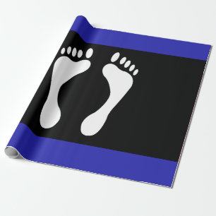 Fuß-Stolz-Flagge (Fußabdruck) Geschenkpapier