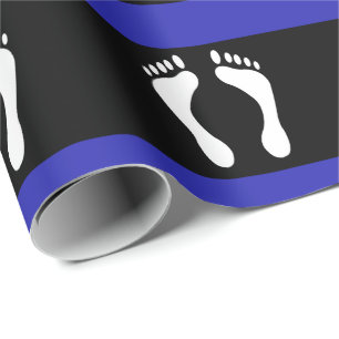 Fuß-Stolz-Flagge (Fußabdruck) Geschenkpapier