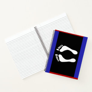 Fuß-Stolz-Flagge (Fußabdruck) Notizblock