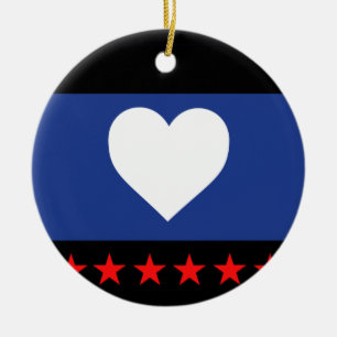 Fuß-Stolz-Flagge Keramik Ornament
