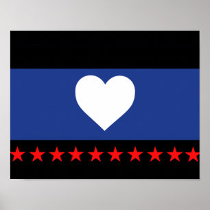Fuß-Stolz-Flagge Poster