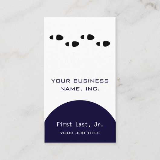 Fuß tritt [vier] visitenkarte (Vorderseite)