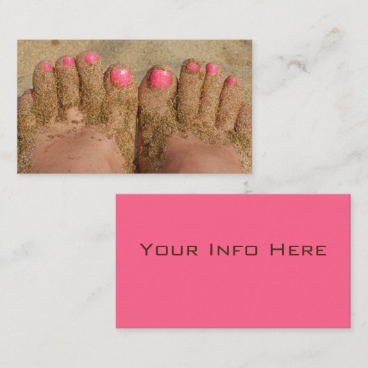 Fuß Visitenkarte (Vorne/Hinten)