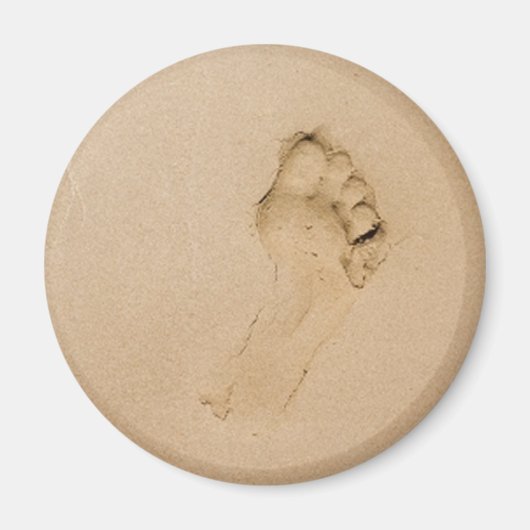 Fußabdruck am Strand Magnet (Vorne)