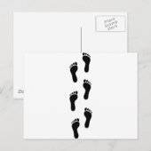 Fußabdruck - Füße Postkarte (Vorne/Hinten)