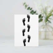 Fußabdruck - Füße Postkarte (Stehend Vorderseite)