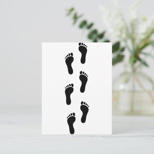 Fußabdruck - Füße Postkarte (Stehend Vorderseite)