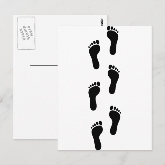 Fußabdruck - Füße Postkarte (Vorne/Hinten)