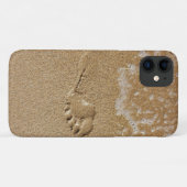 Fußabdruck im Fall Sand Phone Case-Mate iPhone Hülle (Rückseite (Horizontal))