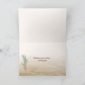 Fußabdruck in Sand Denken Sie an Sie Karte (Innenseite)