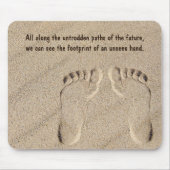 Fußabdruck in Sand Mousepad (Vorne)
