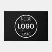 Fußabdruck Logo Modern Black Business Fußmatte (Vorderseite)