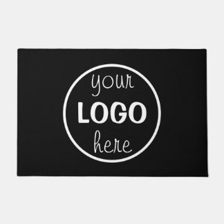 Fußabdruck Logo Modern Black Business Fußmatte