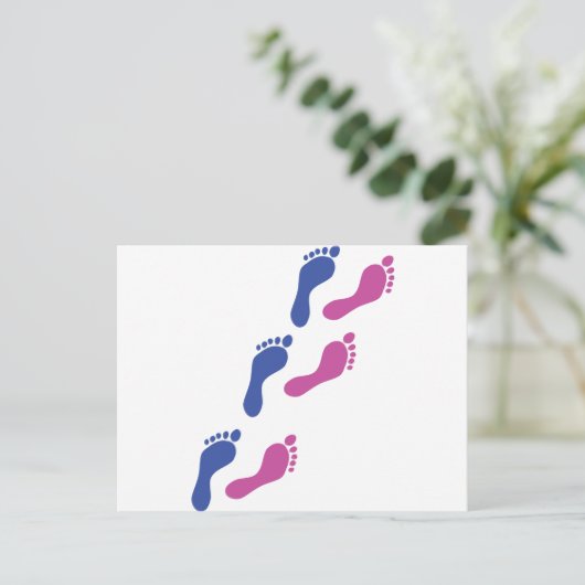 Fußabdruck Postkarte (Stehend Vorderseite)