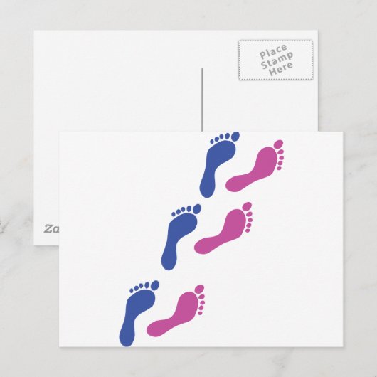 Fußabdruck Postkarte (Vorne/Hinten)