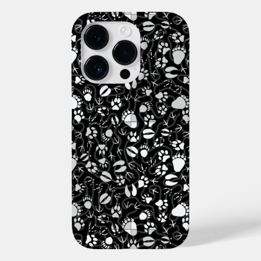Fußabdrücke 01b. Black BG Case-Mate iPhone Hülle (Rückseite)