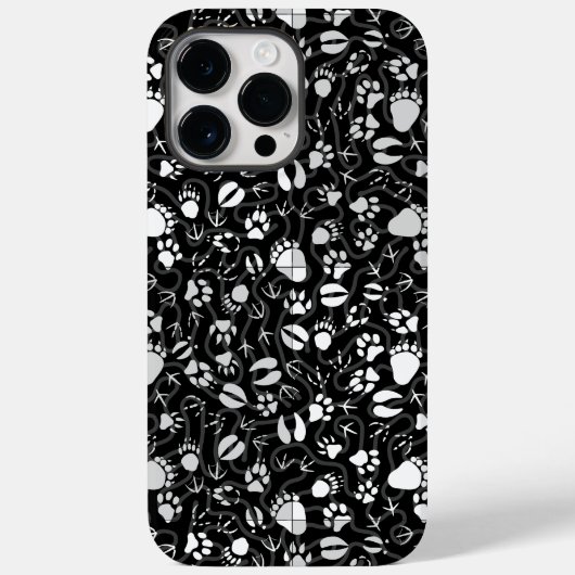 Fußabdrücke 01b. Black BG Case-Mate iPhone Hülle (Rückseite)