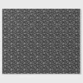 Fußabdrücke 01b. Black BG Geschenkpapier (Flach)